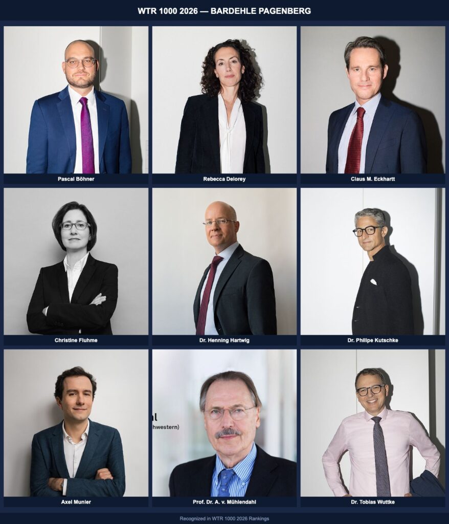 BARDEHLE PAGENBERG attorneys recognized in WTR 1000 2026