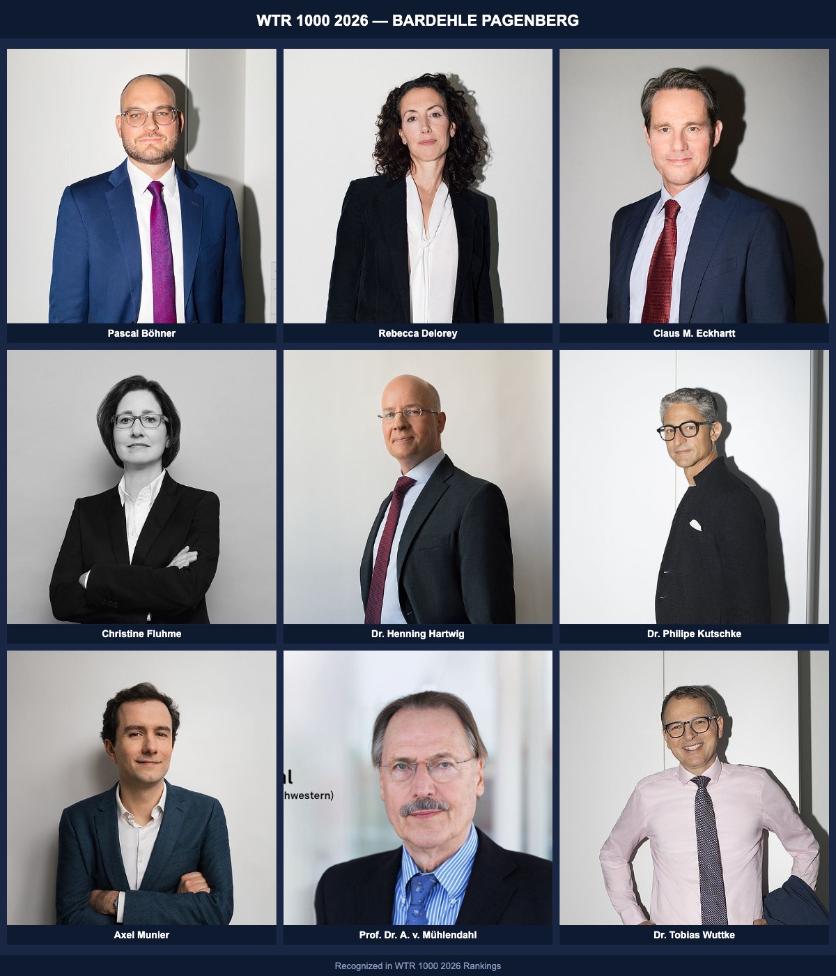 BARDEHLE PAGENBERG attorneys recognized in WTR 1000 2026